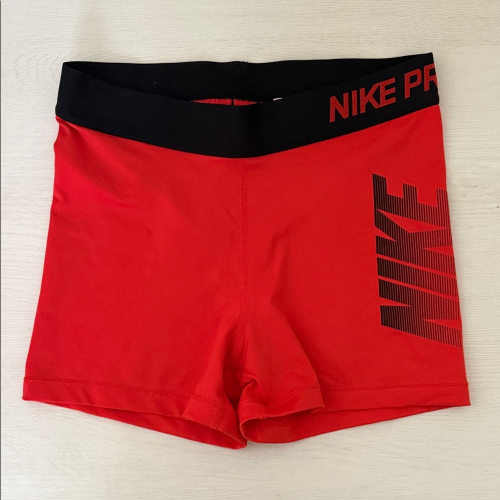 Nike Pro Red Black Compression Shorts